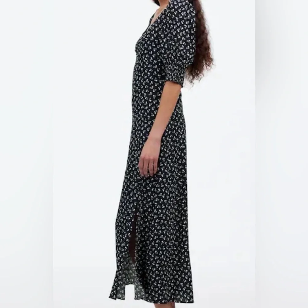 Madewell Black Floral Maxi Dress
